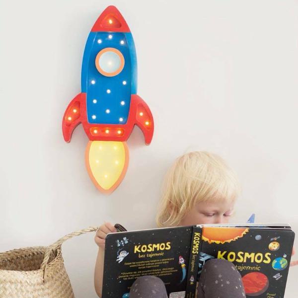 Rocket Ship Lamp (multiple colors)