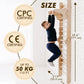 4in1 Wooden Swedish Wall / Climbing ladder for Children + Swing Set + Slide Board + Art Add-on