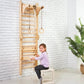 4in1 Wooden Swedish Wall / Climbing ladder for Children + Swing Set + Slide Board + Art Add-on