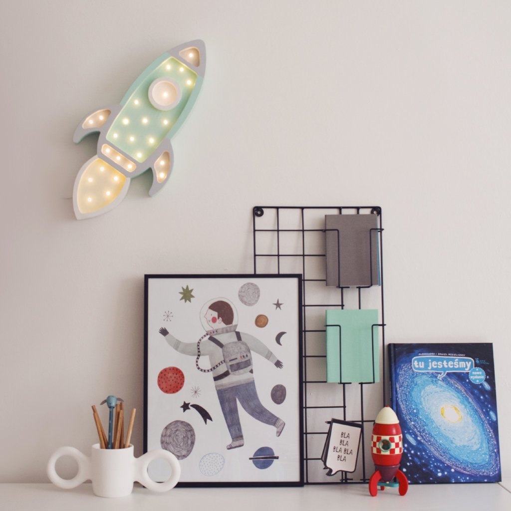 Rocket Ship Lamp (multiple colors)