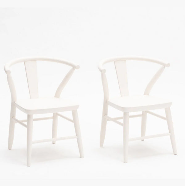 Crescent Chair Set - White