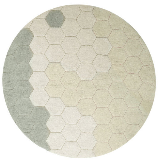 Washable Round Honeycomb Rug (multiple colors)