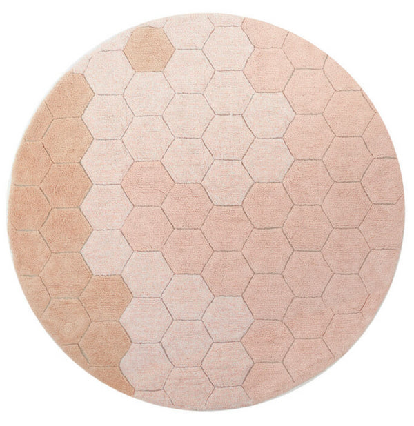 Washable Round Honeycomb Rug (multiple colors)