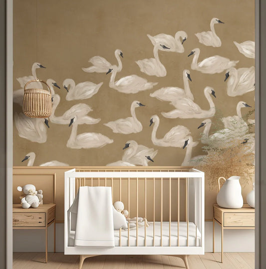 Dancing Swan Wallpaper (Multiple Colors)