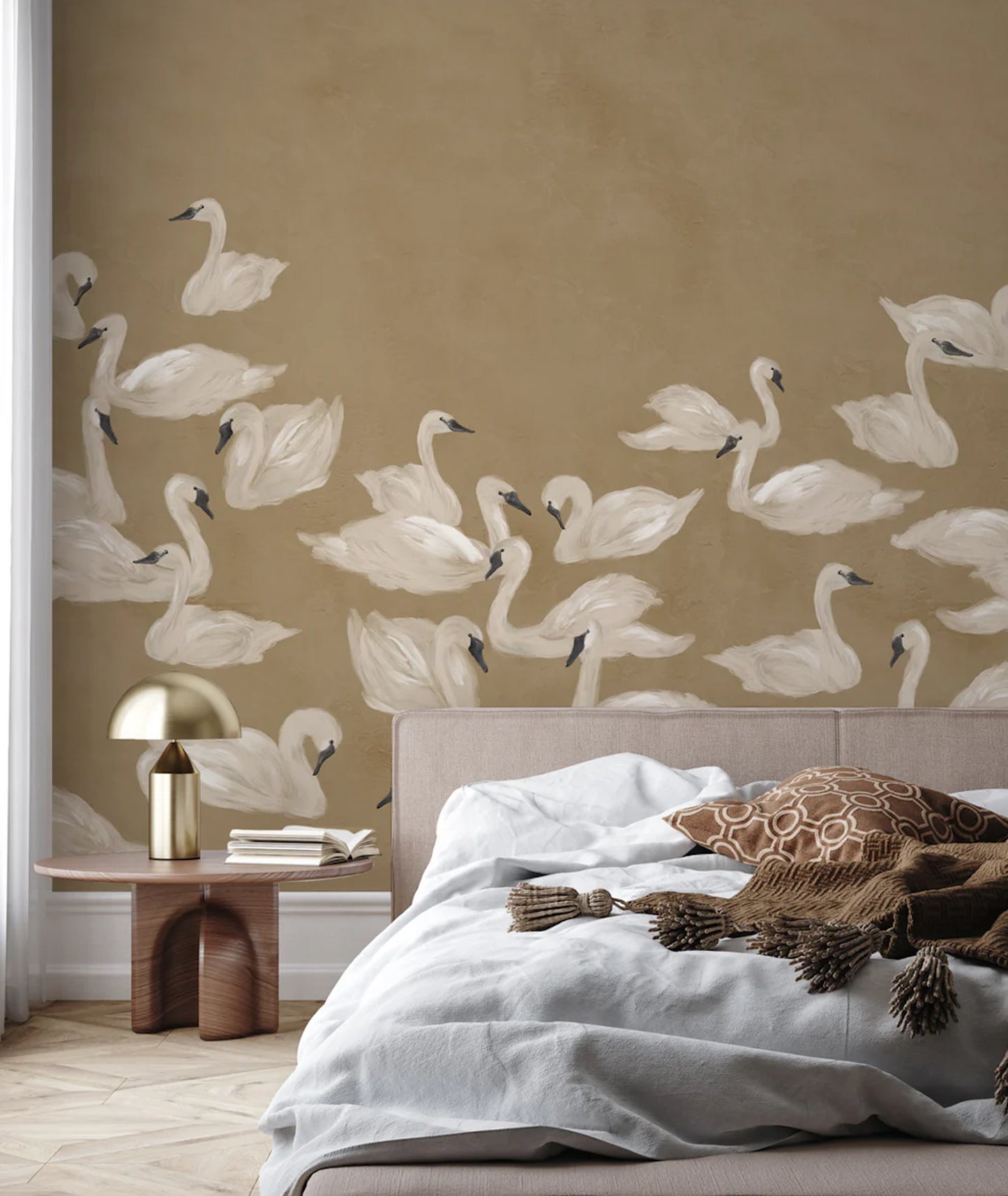 Dancing Swan Wallpaper (Multiple Colors)