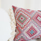 "Pink boho style" Pillow with Fringe