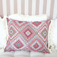 "Pink boho style" Pillow with Fringe