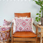 "Pink boho style" Pillow with Fringe