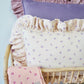 "Purple forget-me-not" Muslin Pillow with Frill