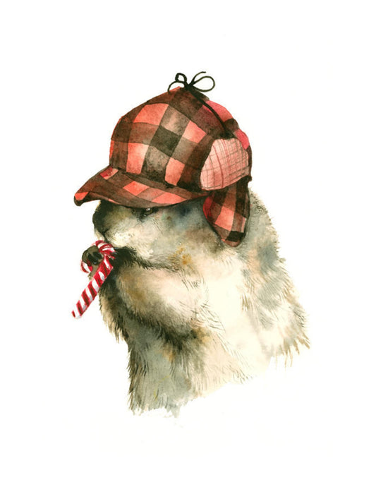 Sweet tooth Charlie woodchuck watercolor print