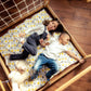 Indoor Wooden Playhouse with Swings and Slide Board