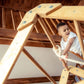 Indoor Wooden Playhouse with Triangle ladder, Slide Board and Swings