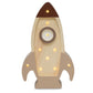 Mini Rocket Ship Lamp (multiple colors)