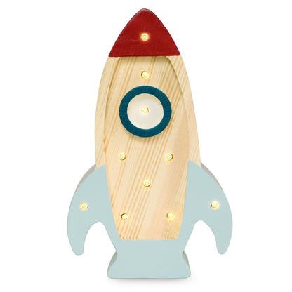 Mini Rocket Ship Lamp (multiple colors)