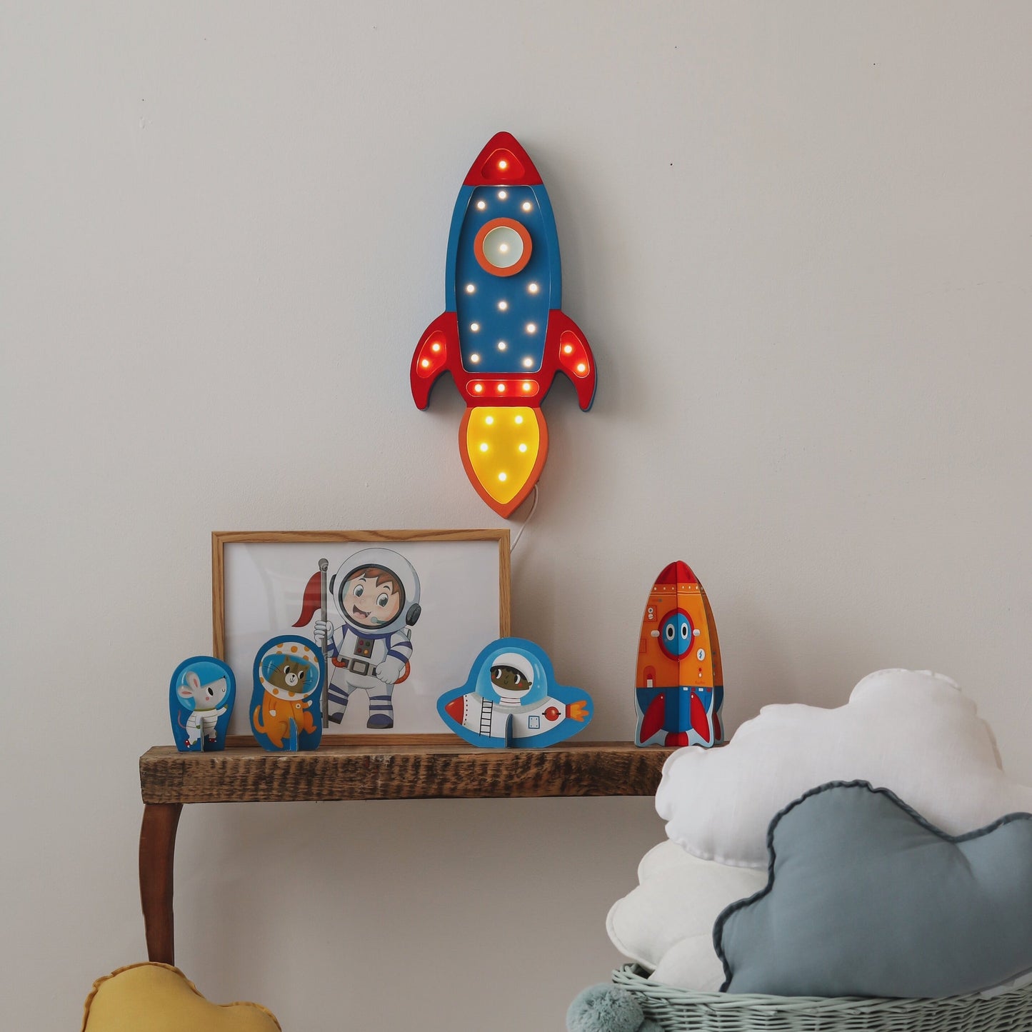 Rocket Ship Lamp (multiple colors)