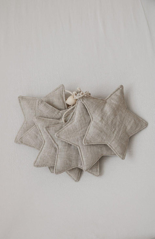 Linen “Star Dust” Garland with Sand Stars