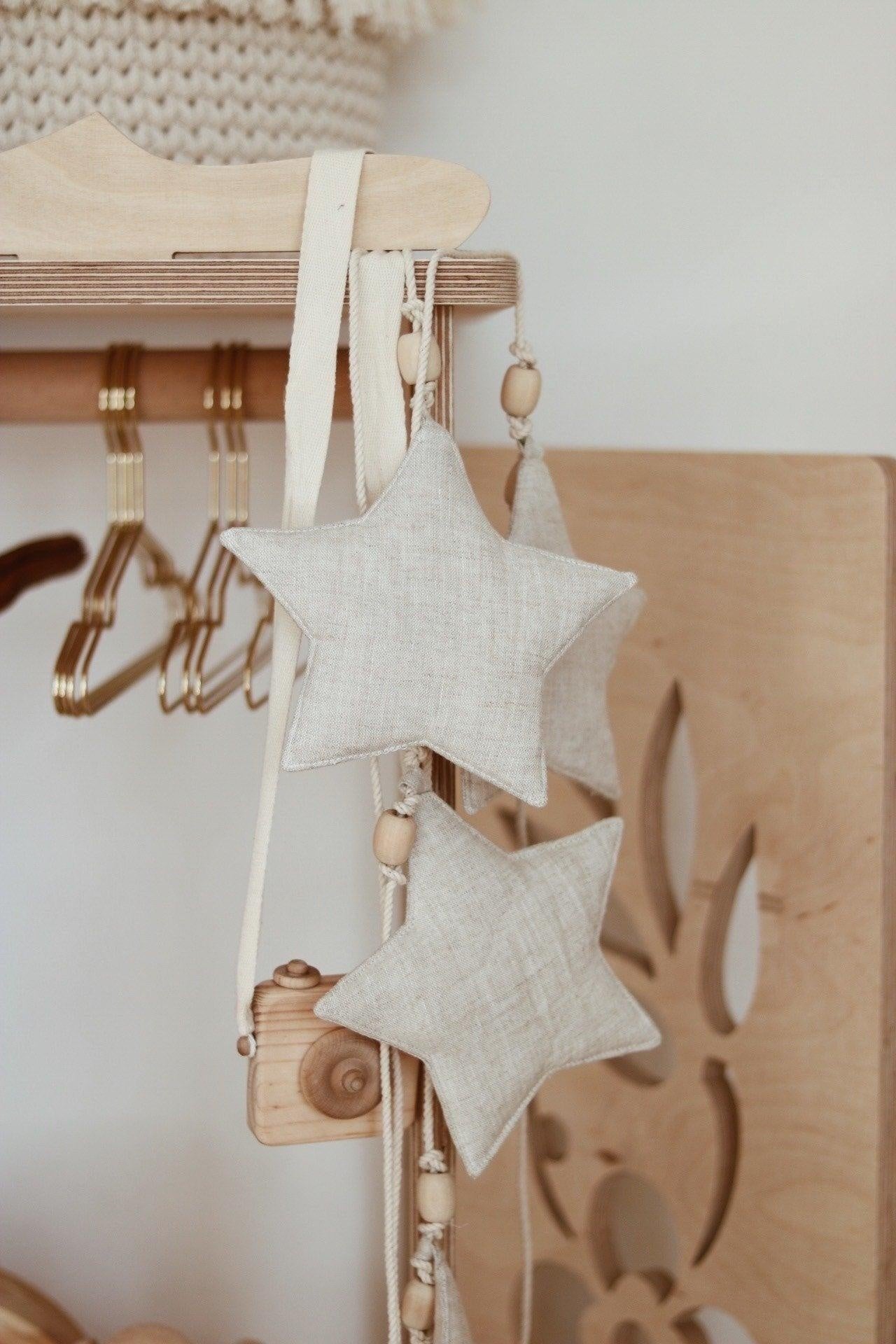 Linen “Star Dust” Garland with Sand Stars