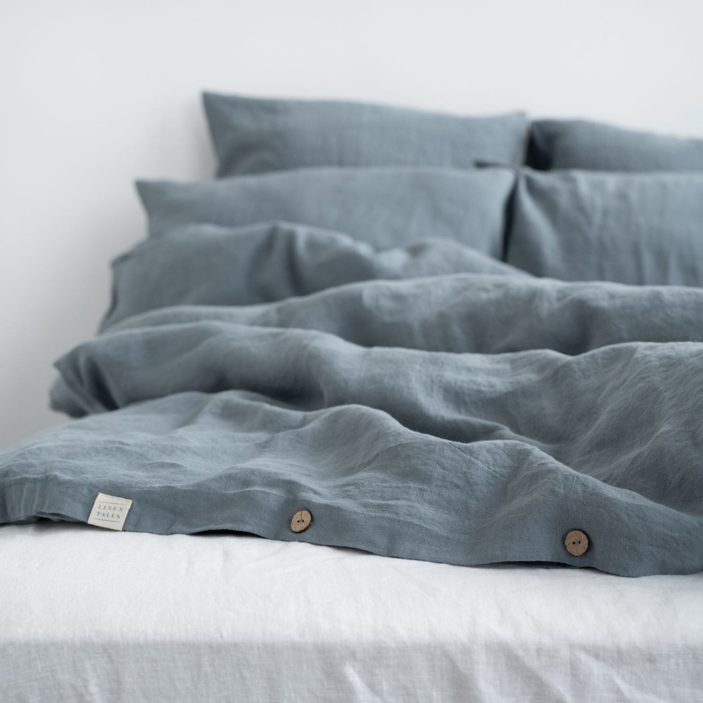 Blue Fog Linen Duvet Cover Set