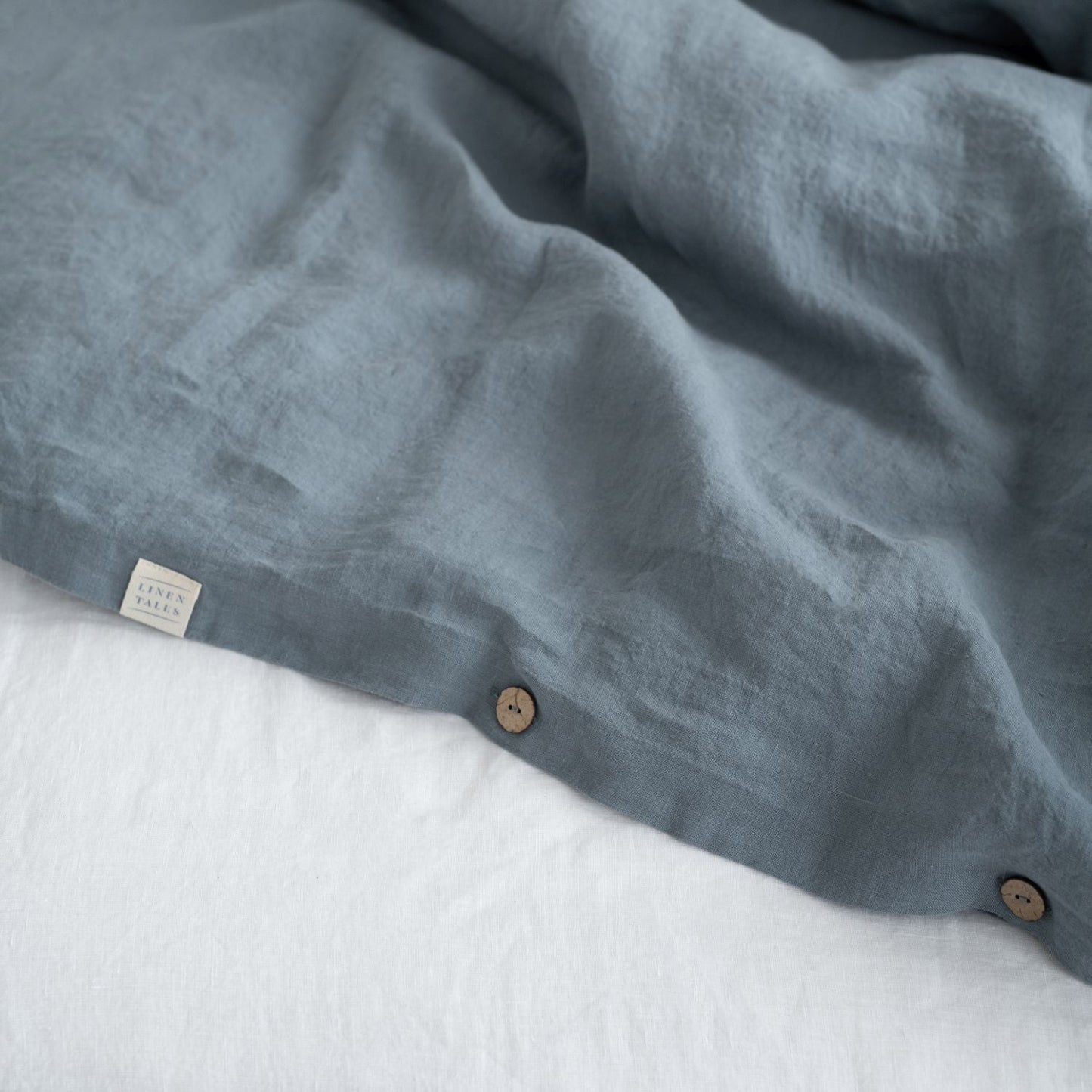 Blue Fog Linen Duvet Cover Set