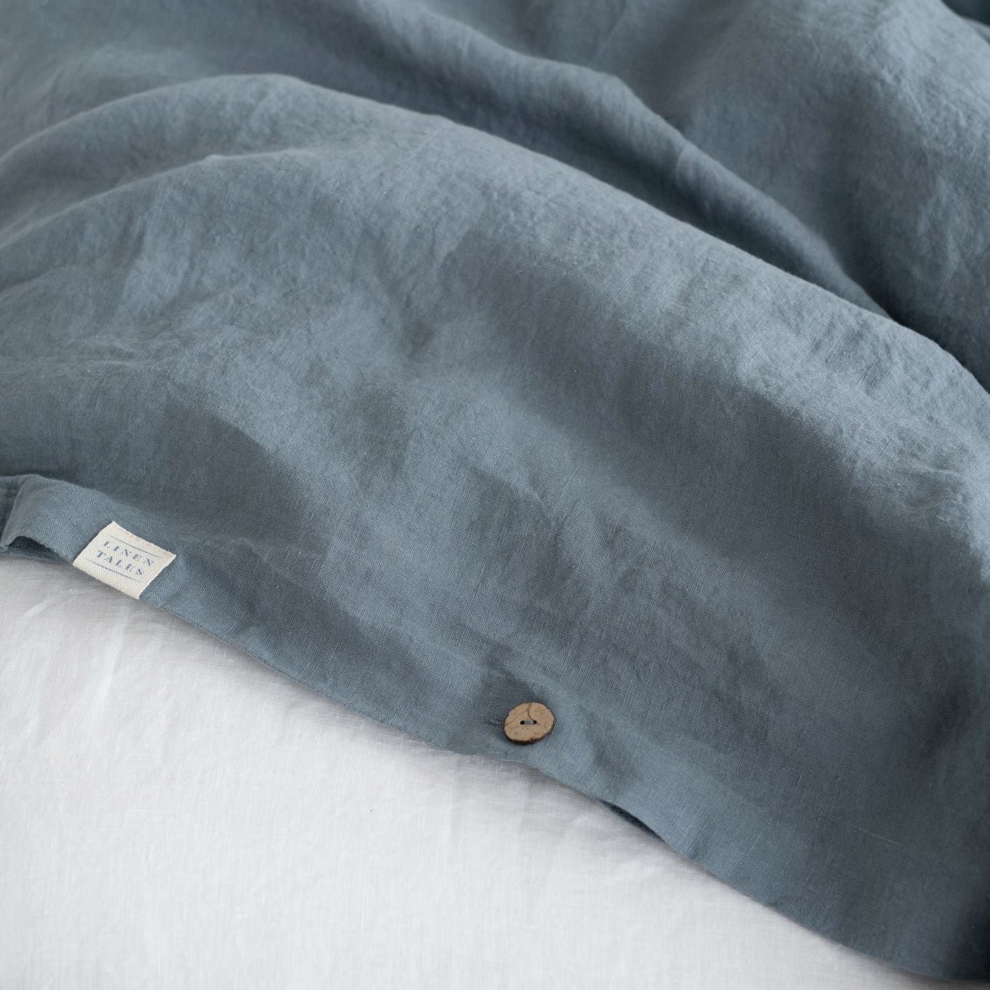 Blue Fog Linen Duvet Cover Set