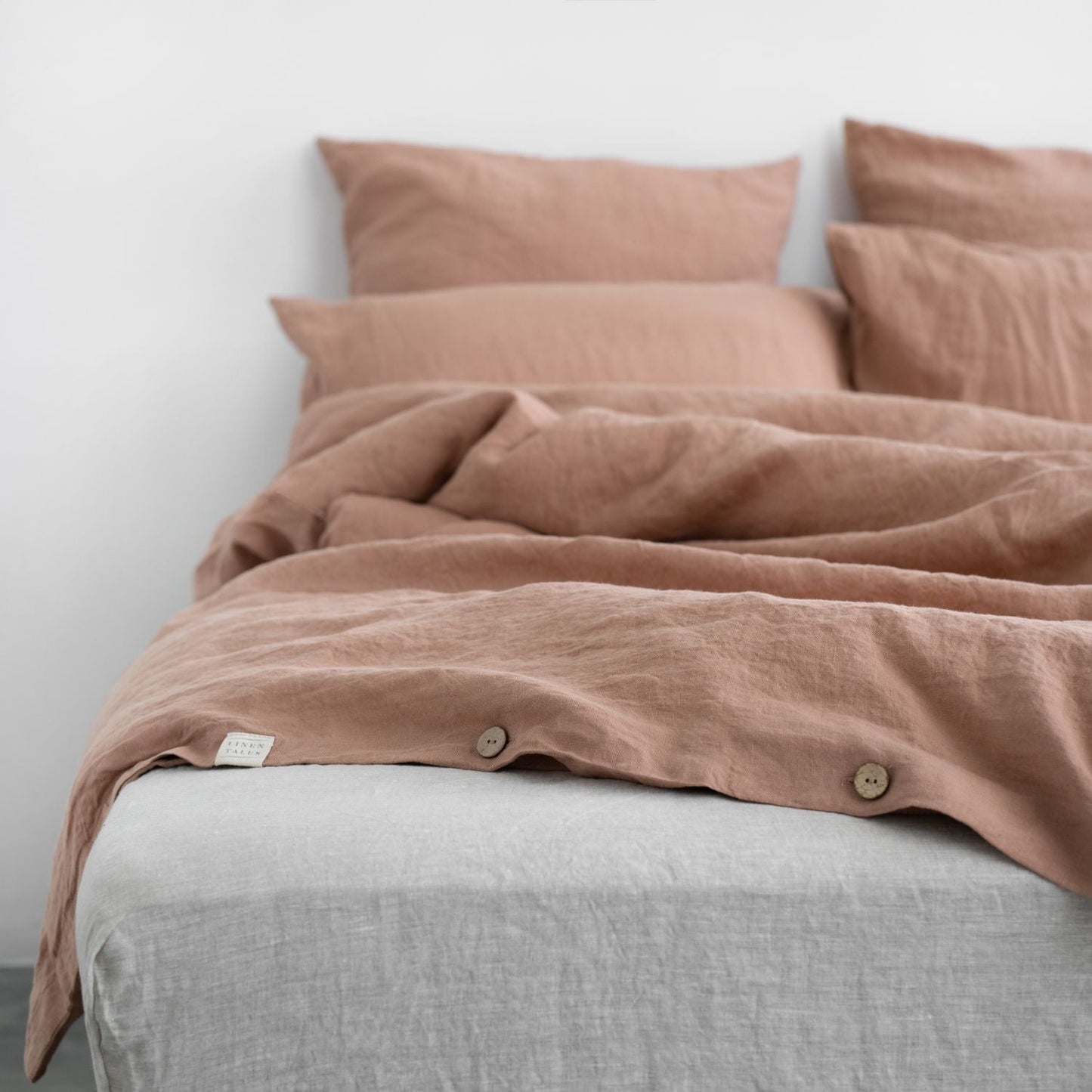 Terracotta Linen Duvet Cover Set