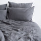 Dark Grey Linen Duvet Cover Set