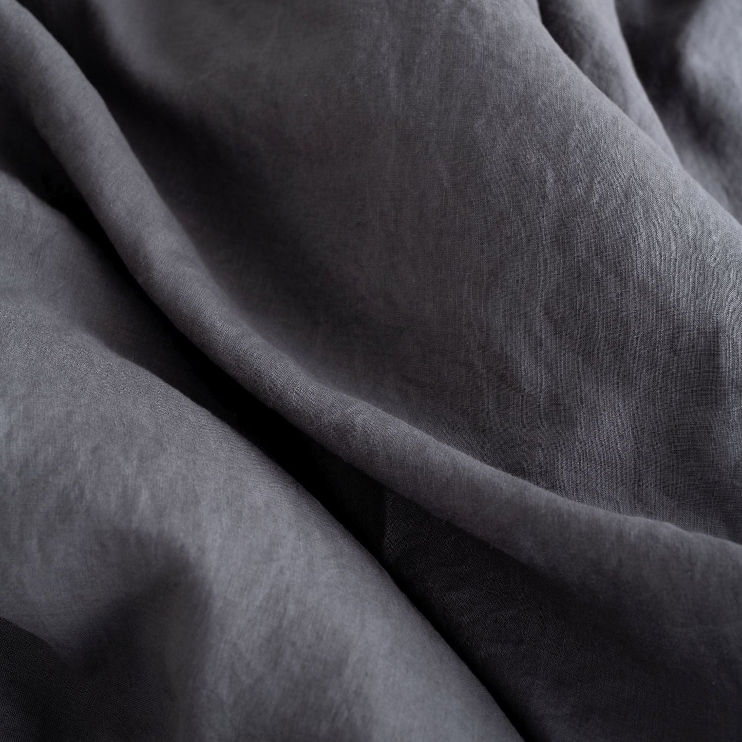 Dark Grey Linen Duvet Cover Set