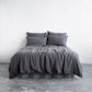 Dark Grey Linen Duvet Cover Set