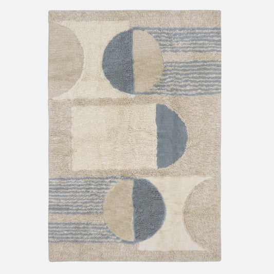 Sun Rays Washable Wool Rug