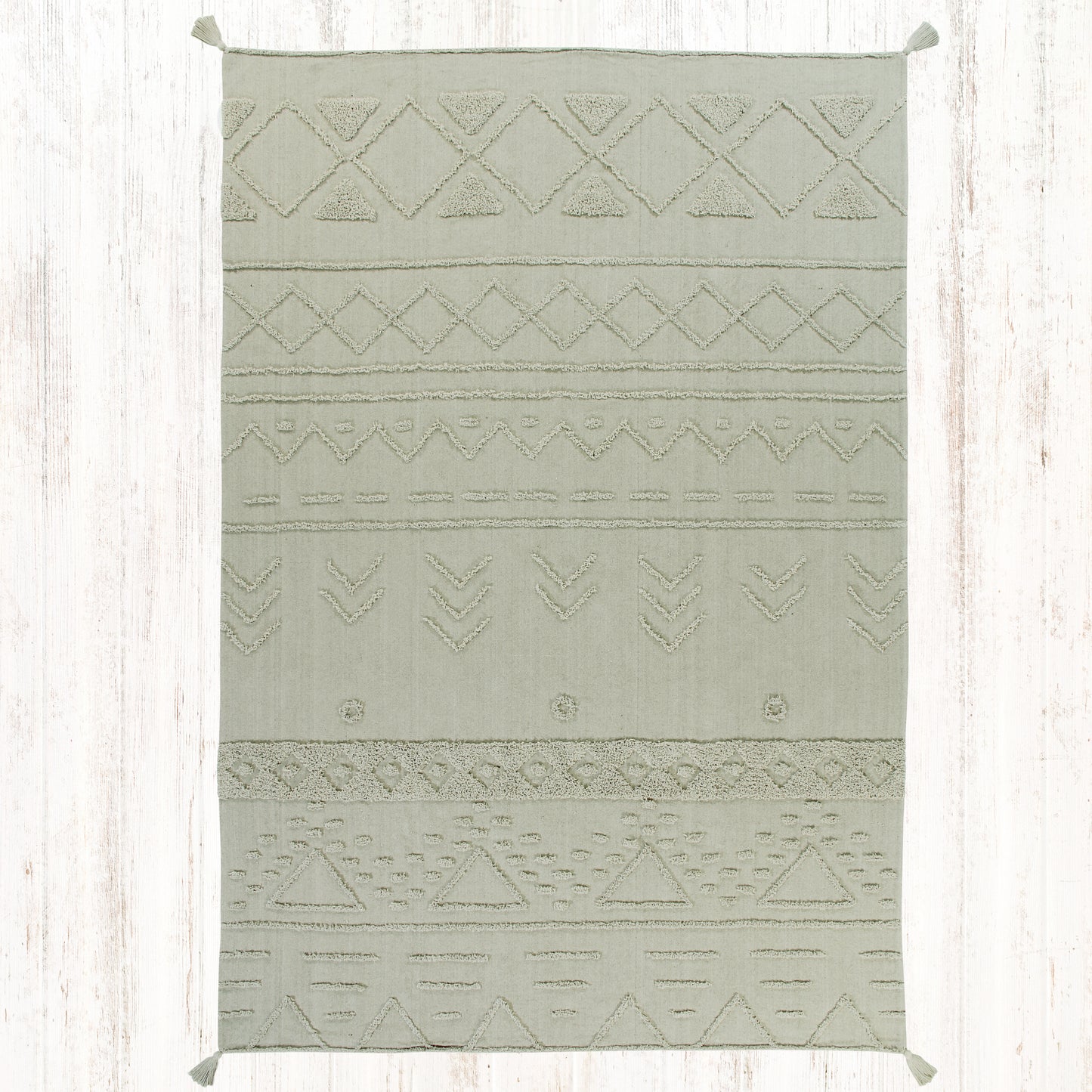 Tribu Olive Washable Rug