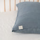 Fog Blue Toddler Linen Duvet Cover Set