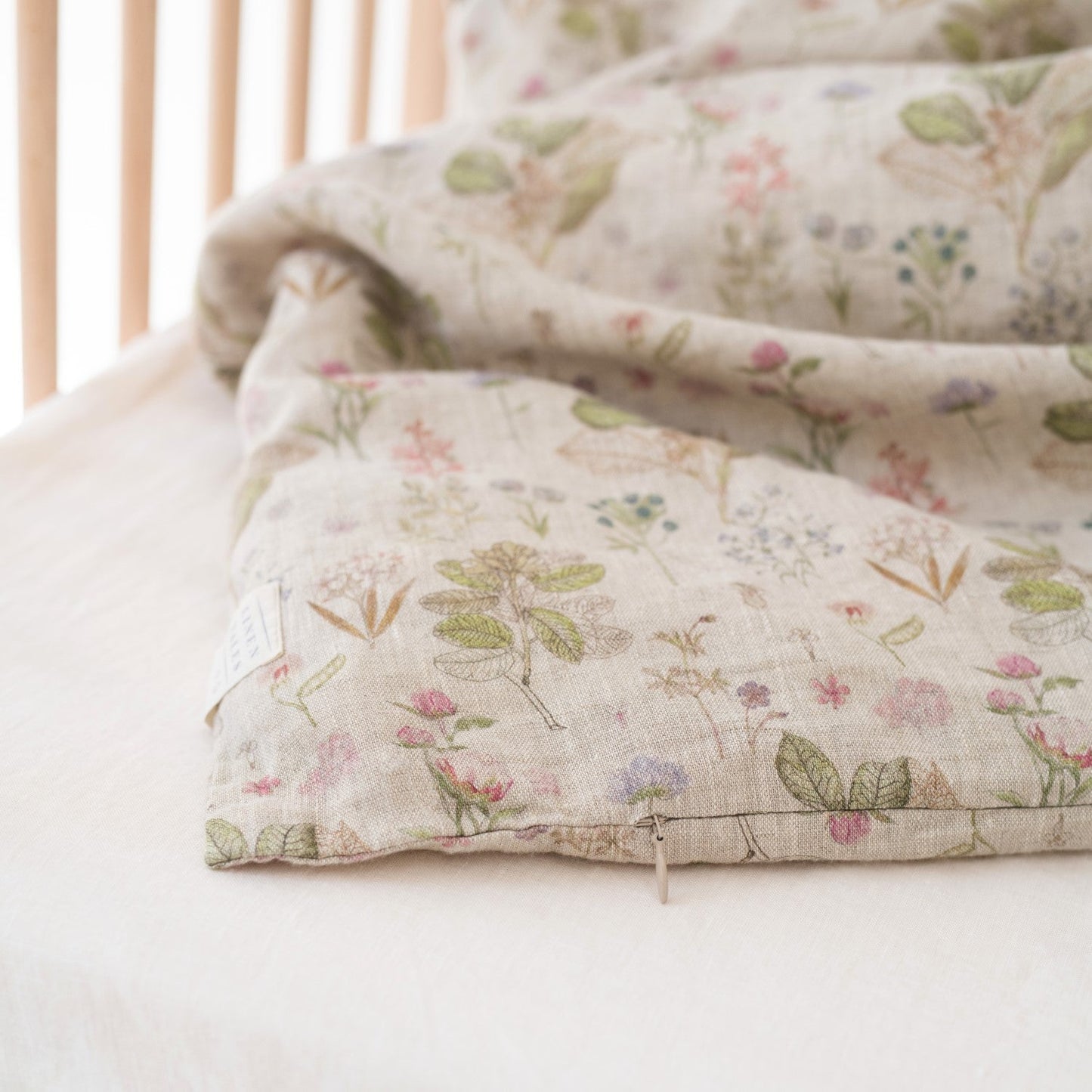 Botany Toddler Linen Duvet Cover Set