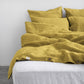 Lemon Curry Linen Duvet Cover Set