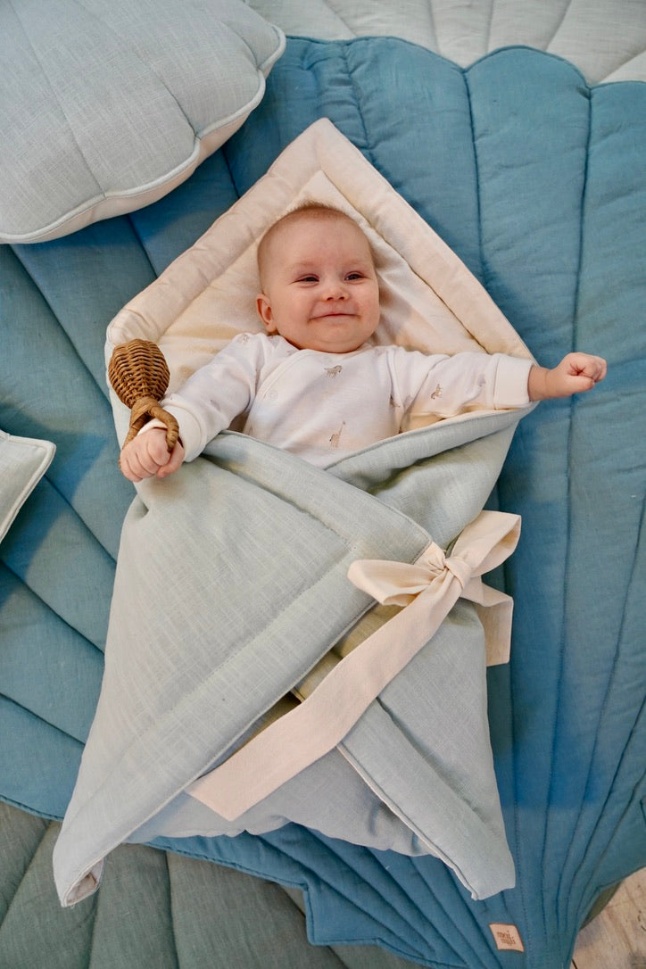 "Sand" Linen Shell Baby Horn