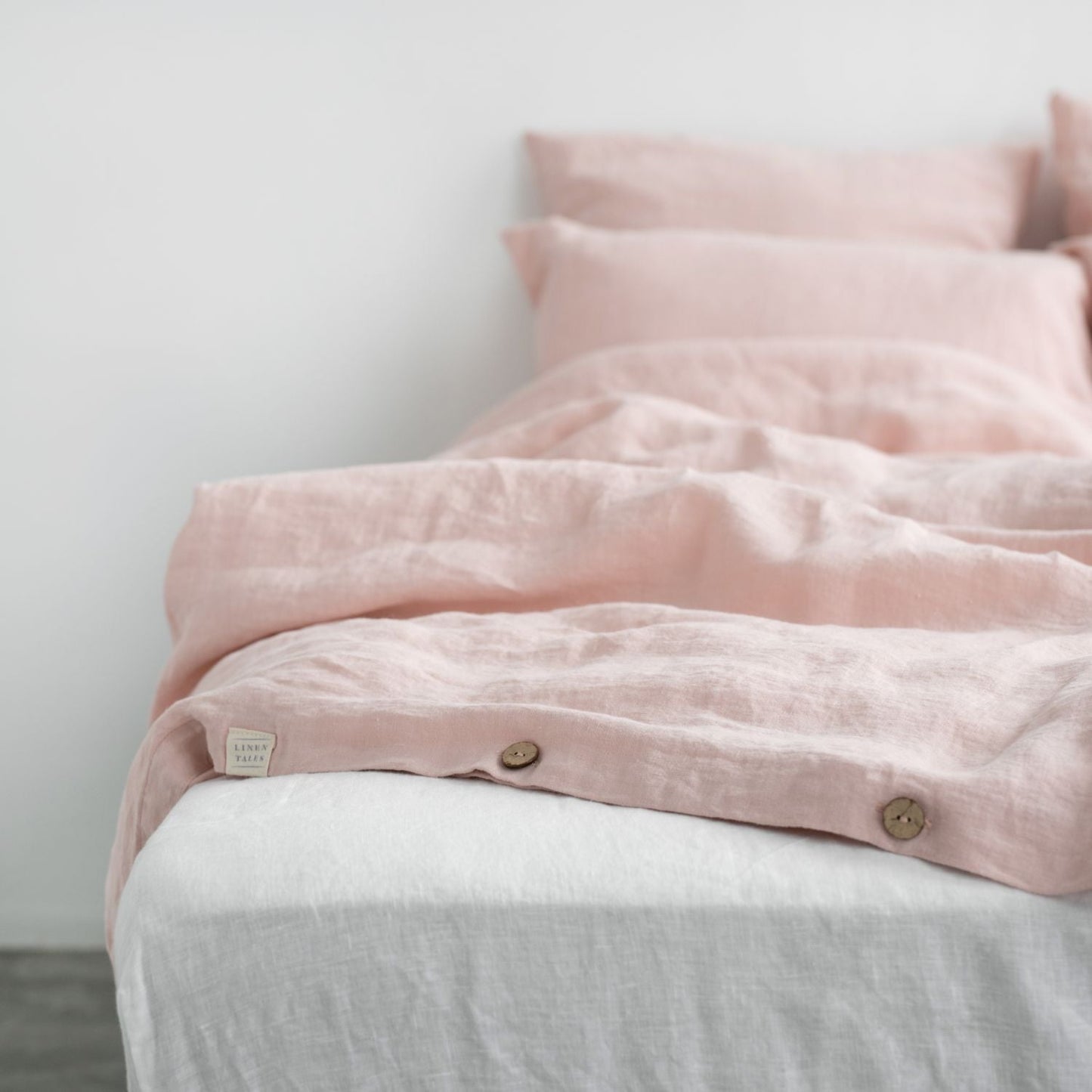 Misty Rose Linen Duvet Cover Set