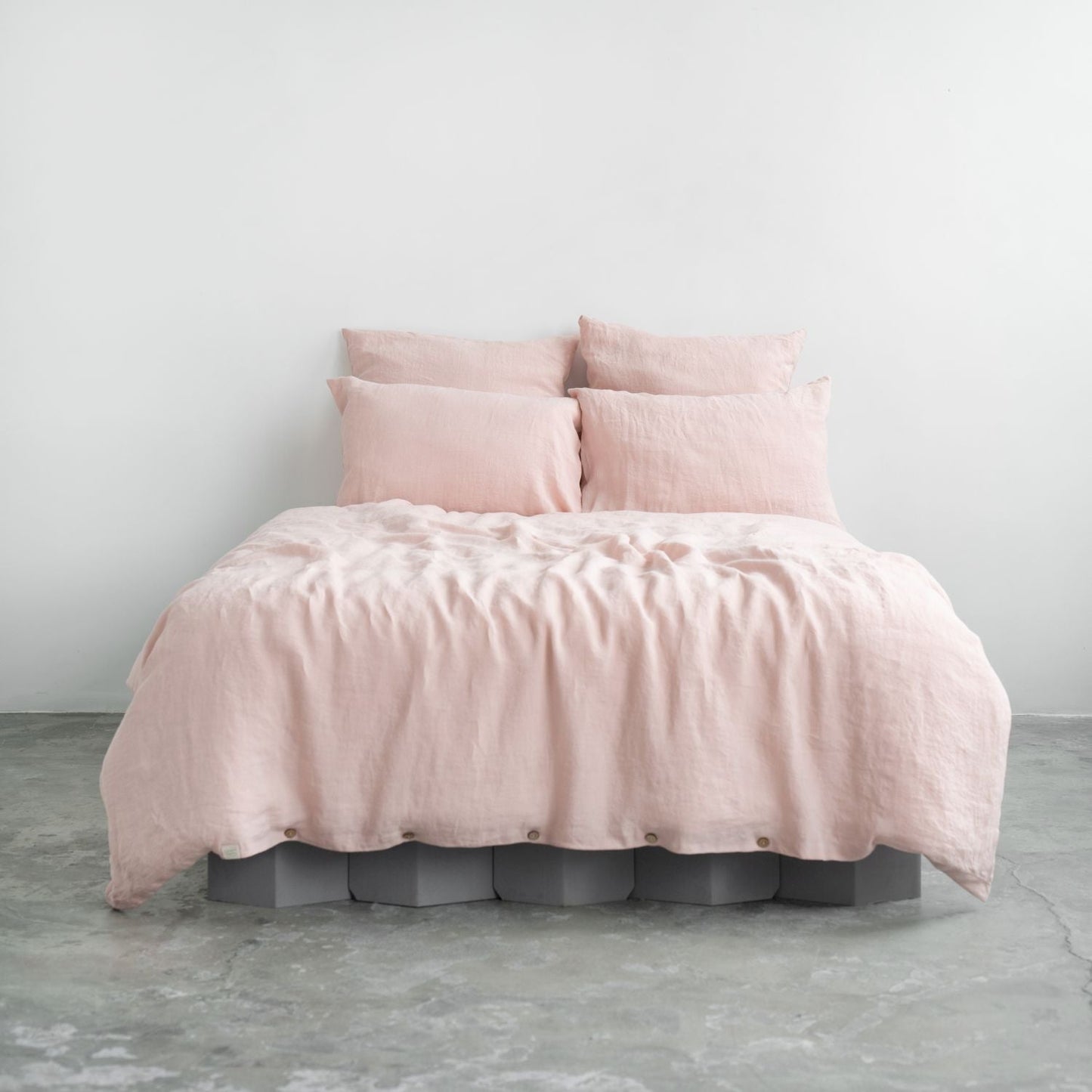 Misty Rose Linen Duvet Cover Set