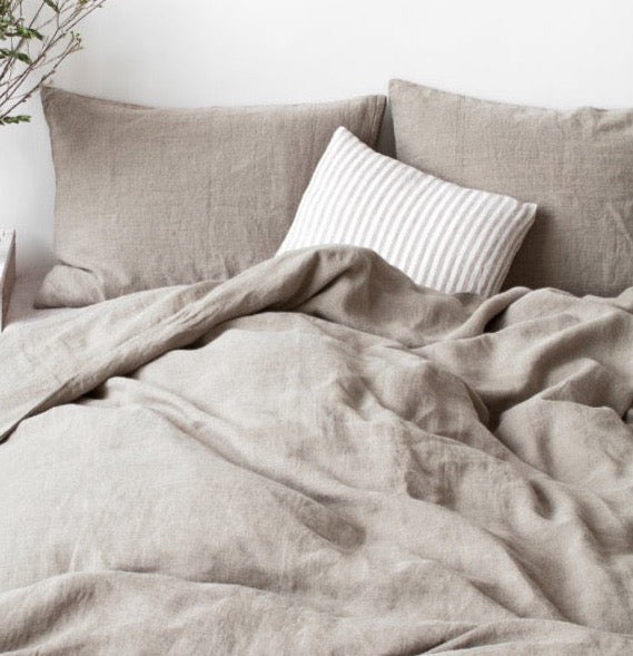 Natural Linen Duvet Cover Set