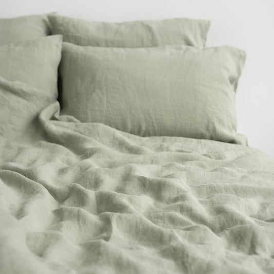 Sage Linen Duvet Cover Set