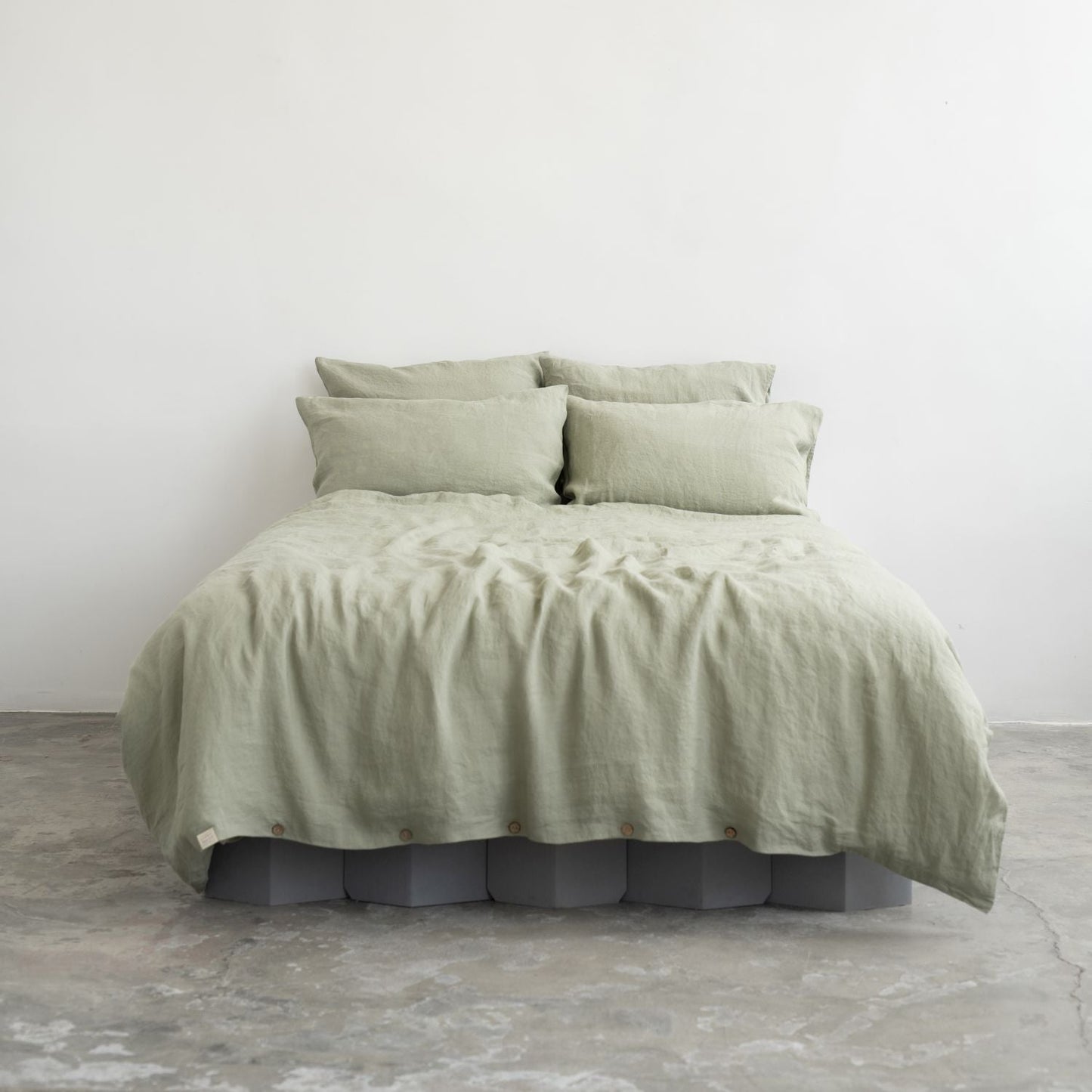 Sage Linen Duvet Cover Set