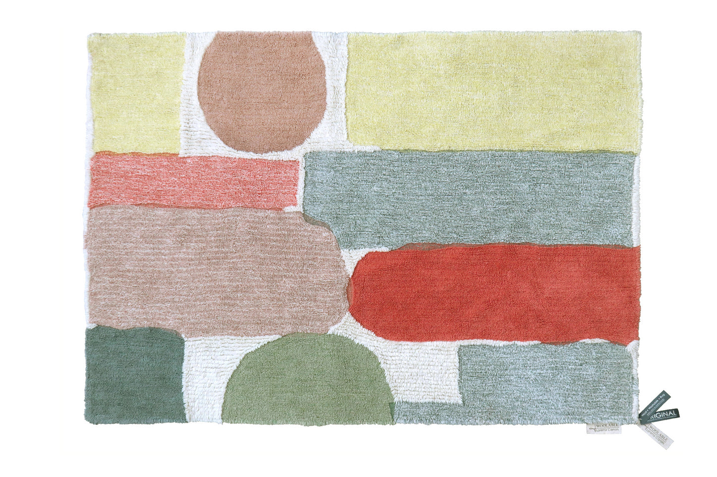 Abstract Washable Wool Rug