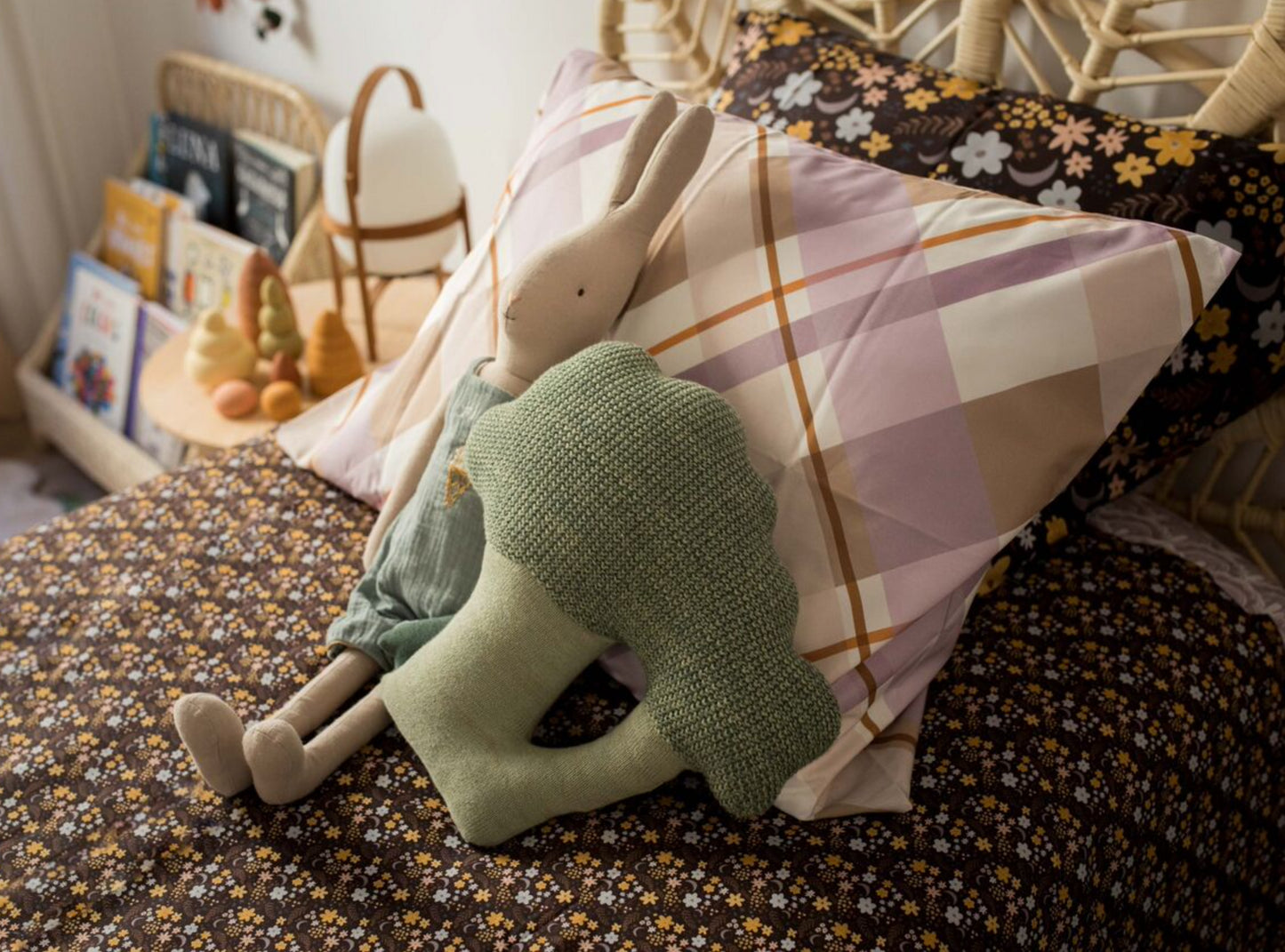 Brucy the Broccoli Knit Pillow