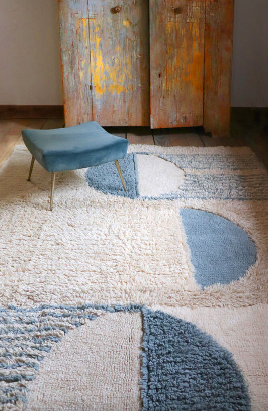 Sun Rays Washable Wool Rug