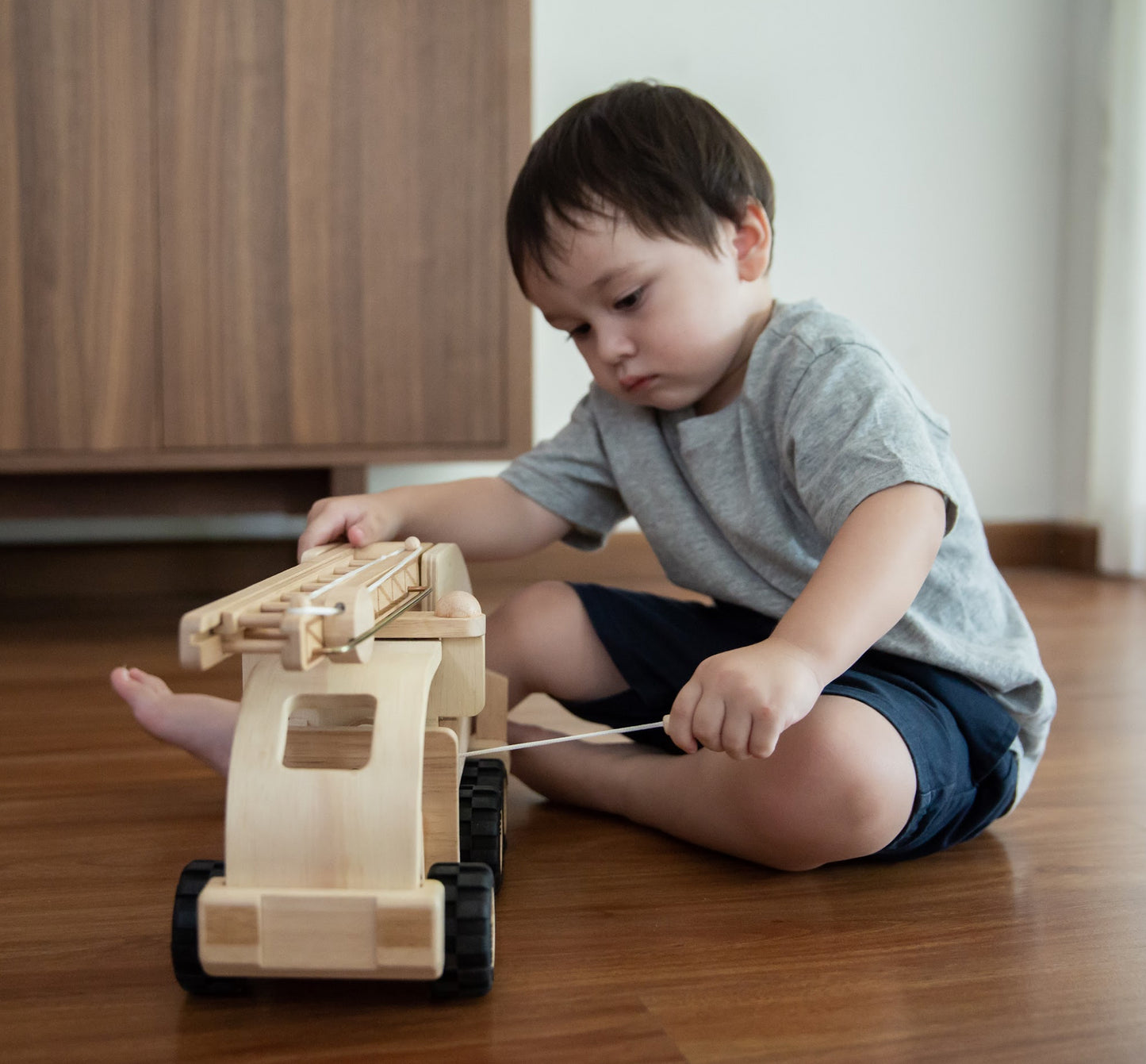 Handmade Wooden Firetruck