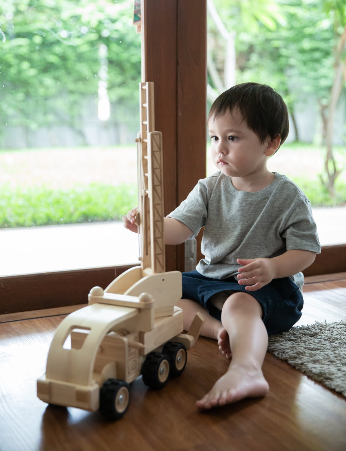 Handmade Wooden Firetruck