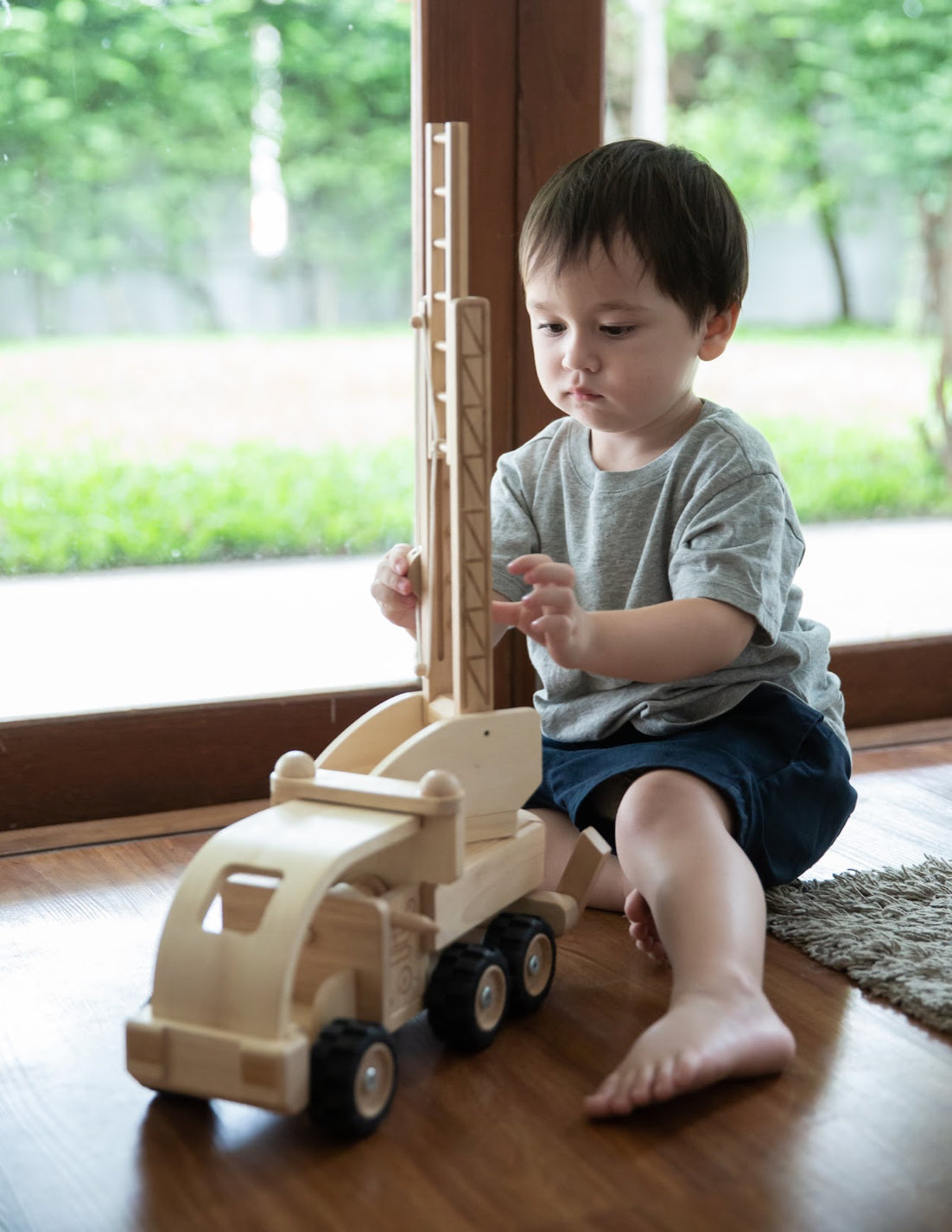 Handmade Wooden Firetruck