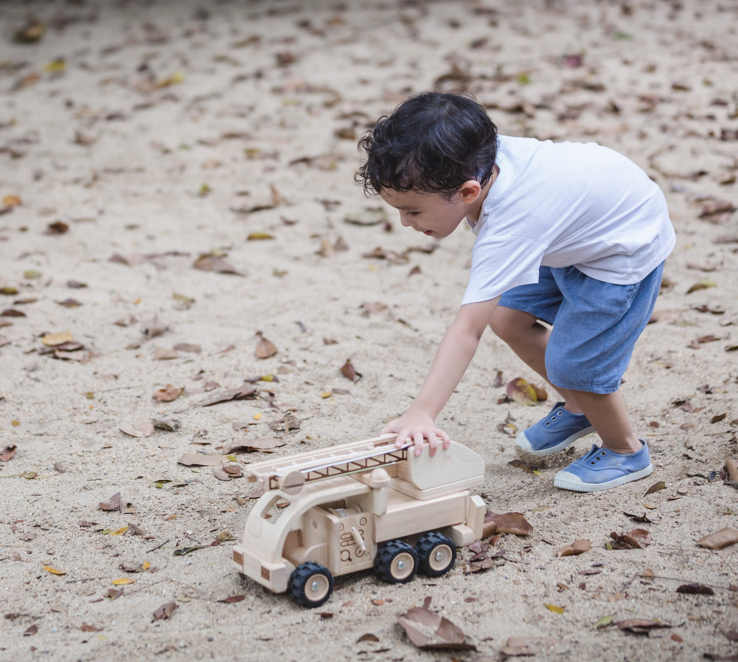 Handmade Wooden Firetruck