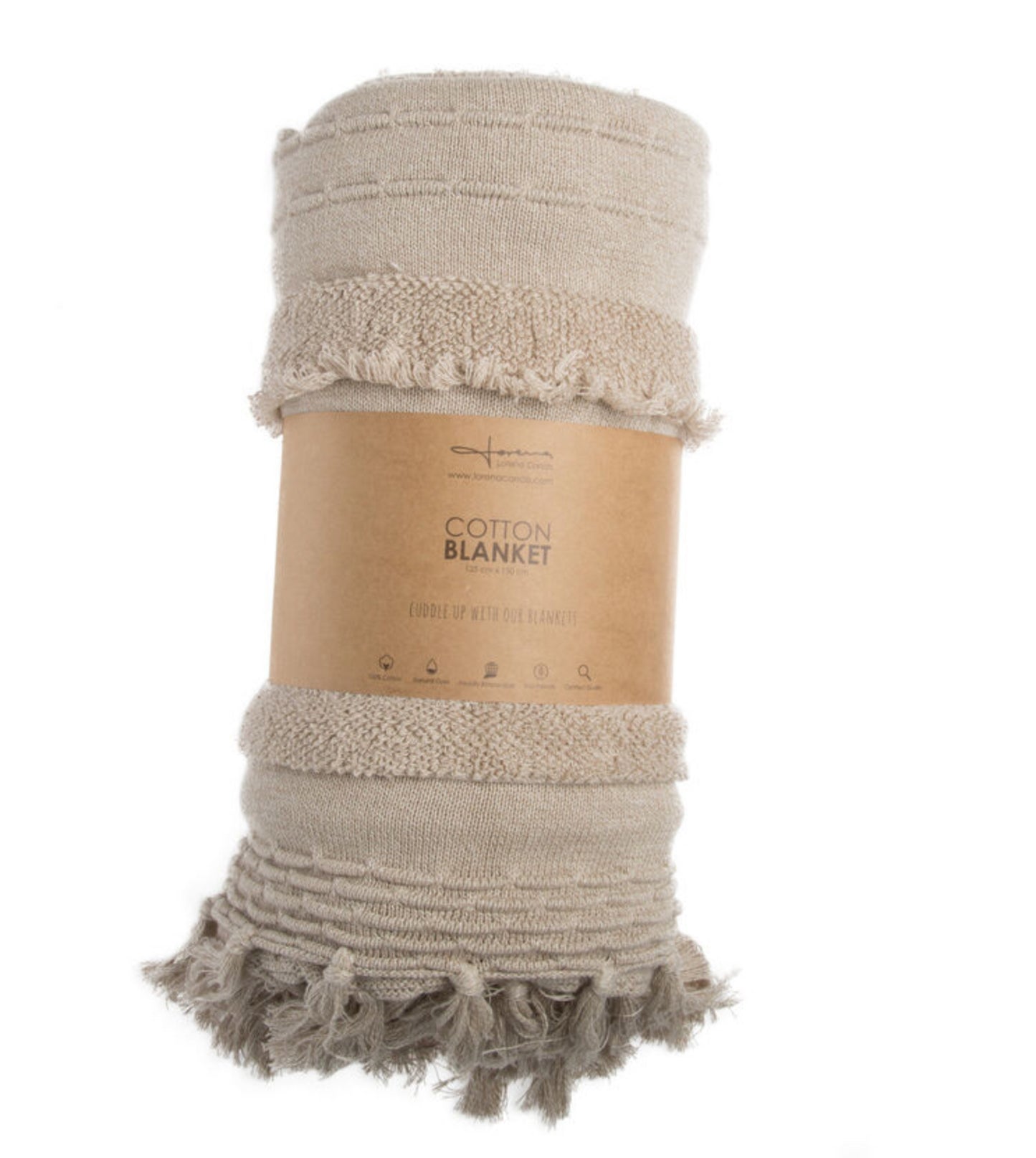 Knitted Blanket Air Dune White