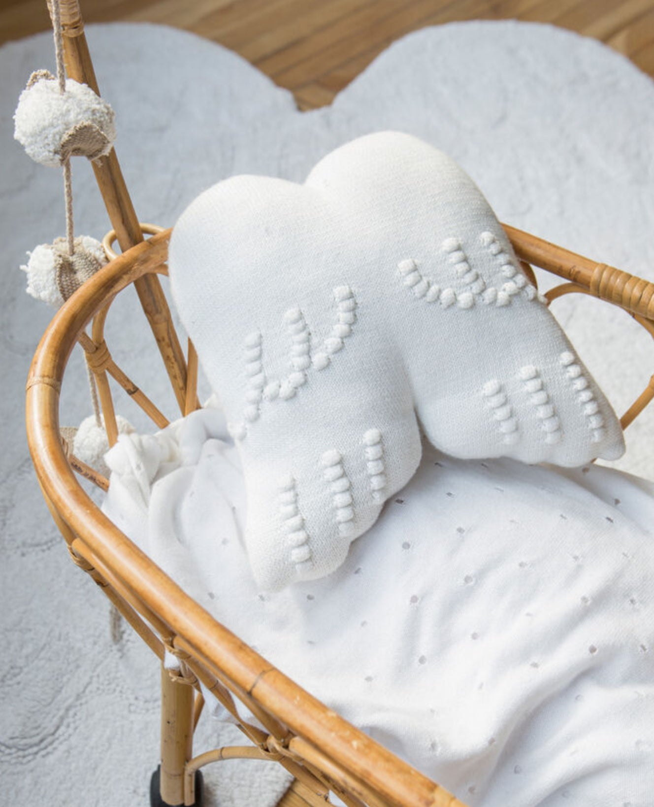 Knit Angel Wings Pillow