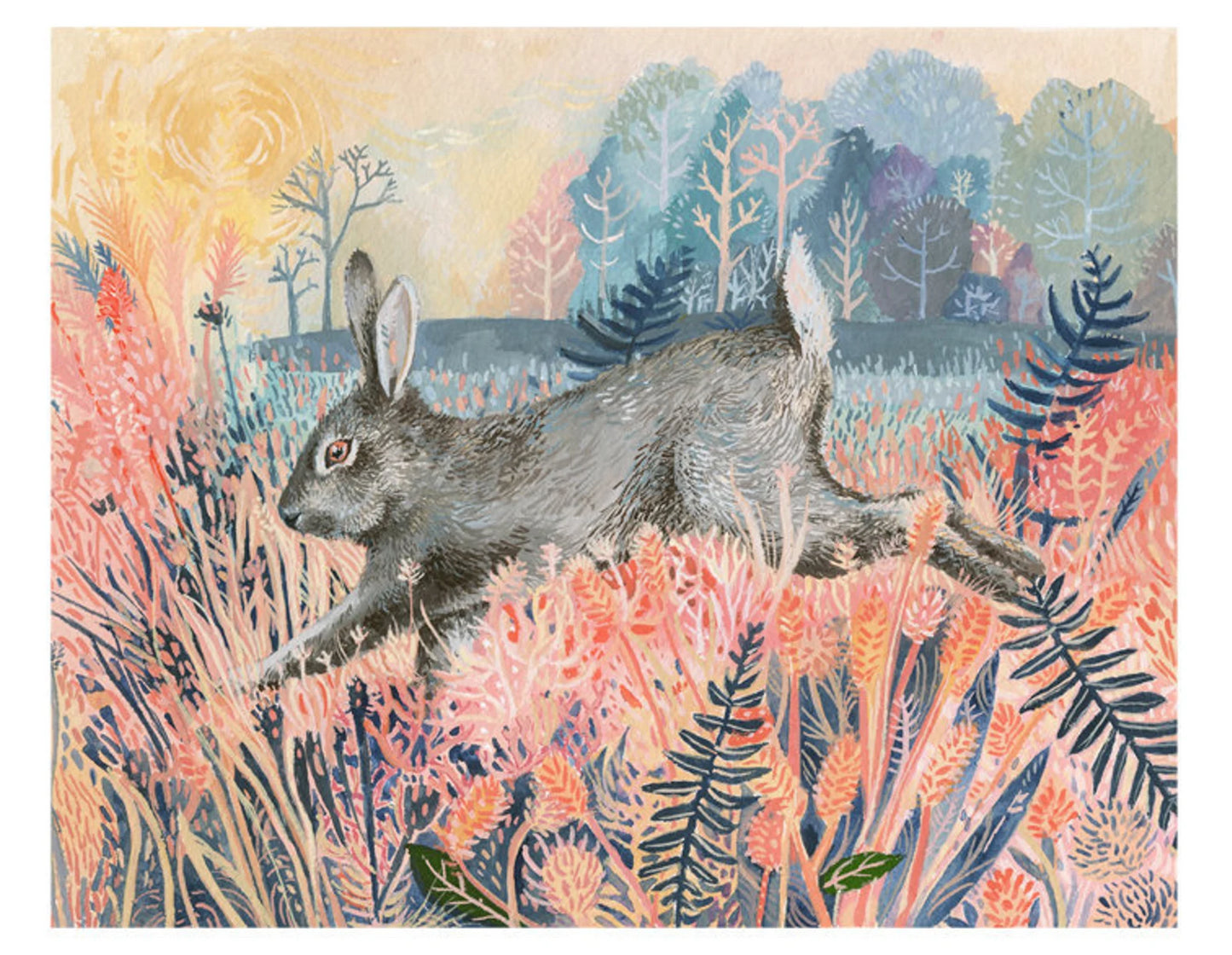 Rabbit in the Field Print