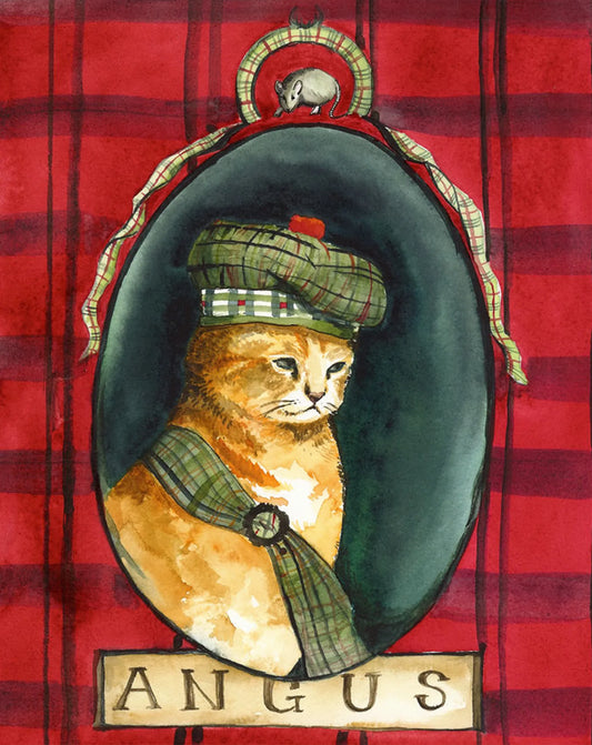 Sir Angus, the Scottish Cat Print